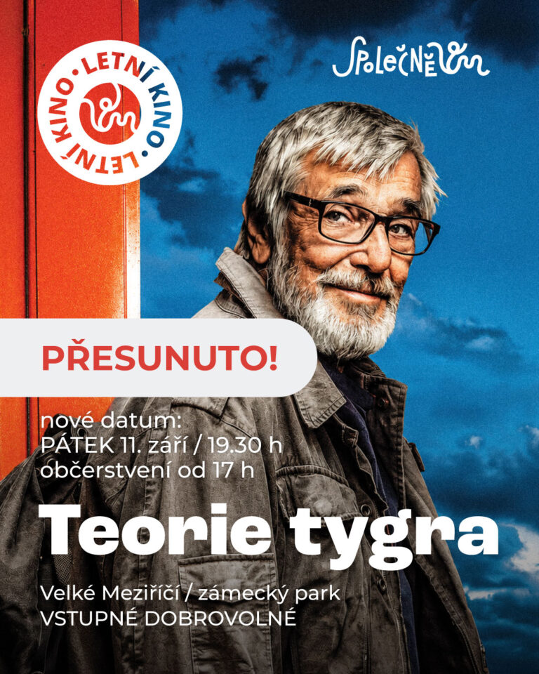Plakát Letní kino: Teorie tygra, nový termín pátek 11. září, zámecký park